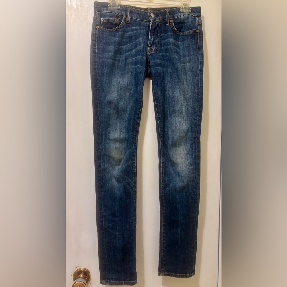 7 for all Mankind women Jeans Low Rise Straight Leg size 27 (30x31.5)